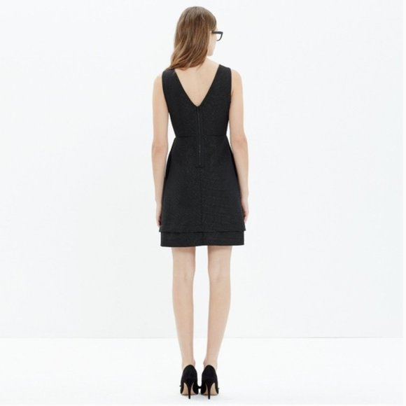 Madewell Black Sparkly Lowlight Sleeveless Black Dress Size 2 - Picture 6 of 7